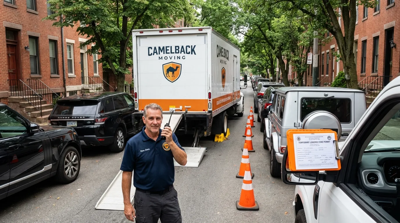 City street loading permit setup in Brentwood, MD